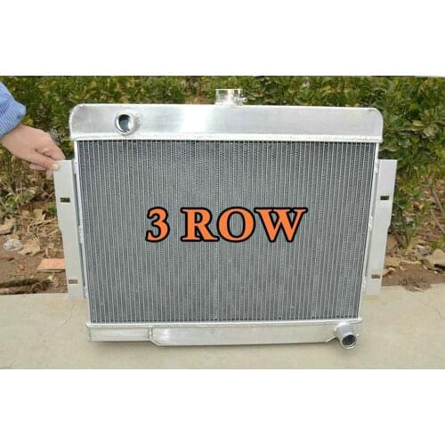 3 Row Aluminum Radiator/Conversion 1972-1986 For Jeep CJ,CJ5,CJ7 V8 72 73 74 75 76 77 78 79 80 81 82 83 84 85 86