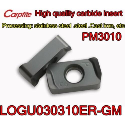LOGU030310-GM PM3010 10pcs 50pcs High quality carbide insert Processing: stainless steel .steel .Cast iron, etc. Free shipping