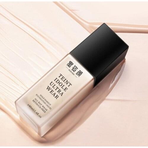 40ml Face Matte Liquid Oil Control Foundation Thin Texture Waterproof Cosmetic Professional Foundation Base Cream for Party