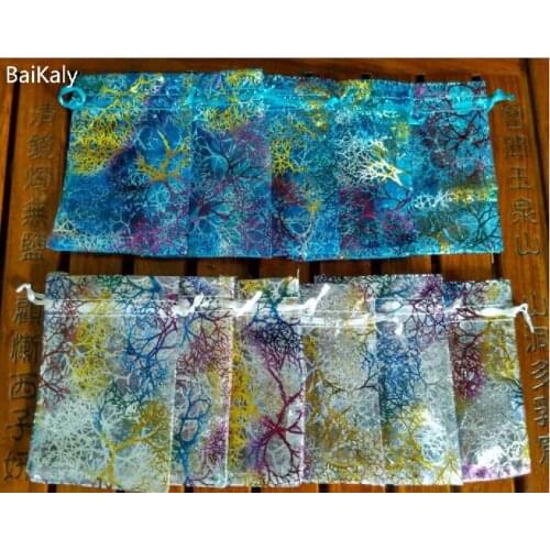 500pcs/lot 7x9cm 9x12cm 10x15cm Organza bag Wedding Christmas party favors Gift Bag Jewelry Packaging bag & drawstring Pouch
