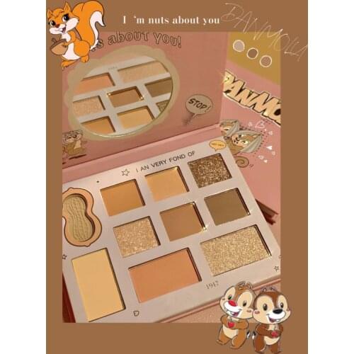 Cute Peanut Eyeshadow Palette A Multi-purpose Matte Glitter Long Lasting Eye Makeup Easy Color Makeup TSLM1
