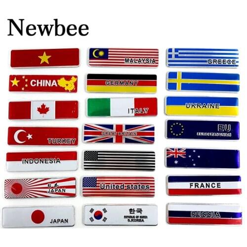UK USA ITALY FRANCE GERMAN GREECE CANADA SWEDEN CHINA UKRAINE RUSSIA TURKEY National Flag Car Sticker Motorcycles Accessories