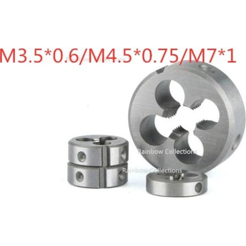 Non-standard Die Taper Pipe Tap Round Die Set Thread M3.5*0.6/M4.5*0.75/M7*1