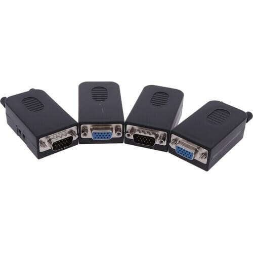 New D-SUB DB15 VGA Female / Male 3 Rows 15 Pin Plug Breakout Terminals Connectors High Quality