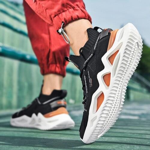 New Chunky Sneaker Summer Lightweight Running Shoes For Men Breathable Mesh Sports Shoes Outdoor Walking Shoes Zapatillas Hombre