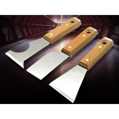 L=190mm/195mm Putty Knife Scraper Blade Shovel Carbon Steel Wall Plastering Knife Hand Construction Tools