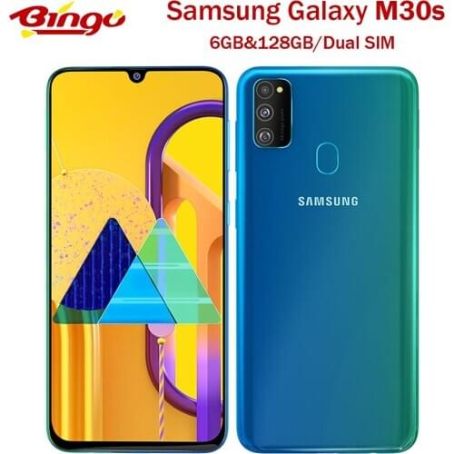 Samsung Galaxy M30s Dual SIM Original Unlocked 4G Mobile Phone Octa Core 6.4" Triple 48MP&8MP&5MP Fingerprint WIFI