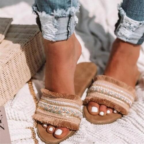 Women Slippers 2021 Summer New Rome Retro Sandals Flat Casual Shoes Female Slip on Slides Woman Shoes Plus Size Sandalias Mujer
