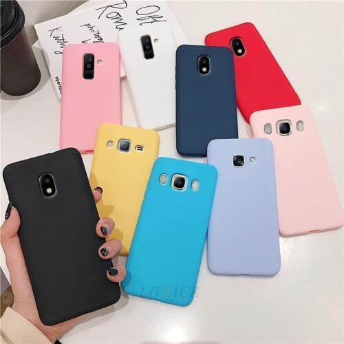 Candy color silicone phone case on for samsung galaxy j7 pro j8 j6 j5 j4 j2 prime core 2015 2016 2017 2018 tpu back cover coque