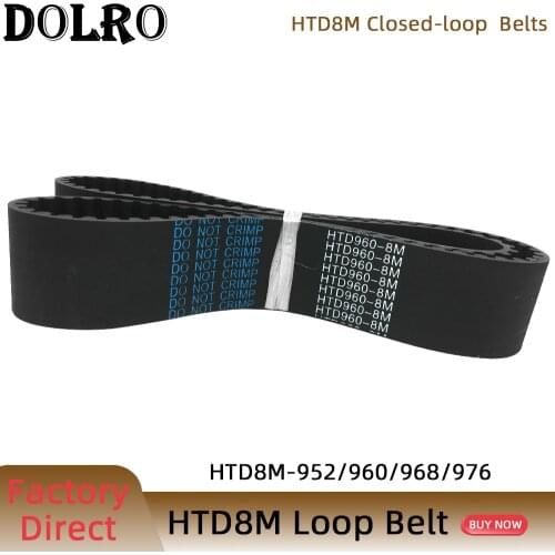 HTD 8M synchronous belt C=952/960/968/976width 15/20/25/30/40/50mm Teeth 119 120 121 122 HTD8M Timing Belt 920-8M 928-8M 936-8M