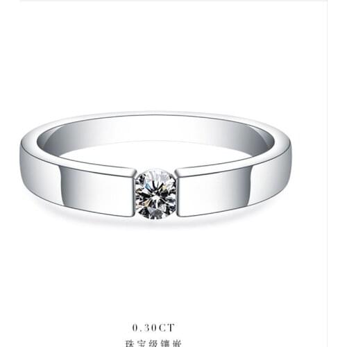 Test Positive 0.25Ct 4mm D-Color Moissanite Diamond Solitaire Ring Platinum 950 Ring Engagement Ring for Women