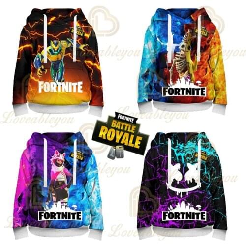 Fortnite Victory Royal 6 To 19 Years Kids Hero Sweatshirt Battle Royale 3D Hoodie Boys Girls Cartoon Tops Teen Clothes