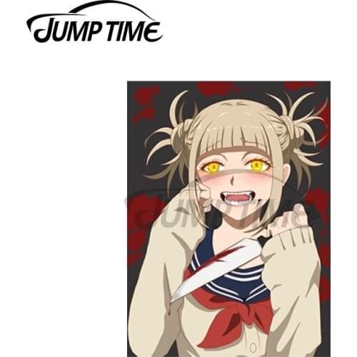 Jump Time 13 x 5.3cm For Blood Craze Creative Cartoon Car Sticker Bumper Window Decal Suitable for All Types of Vehicles