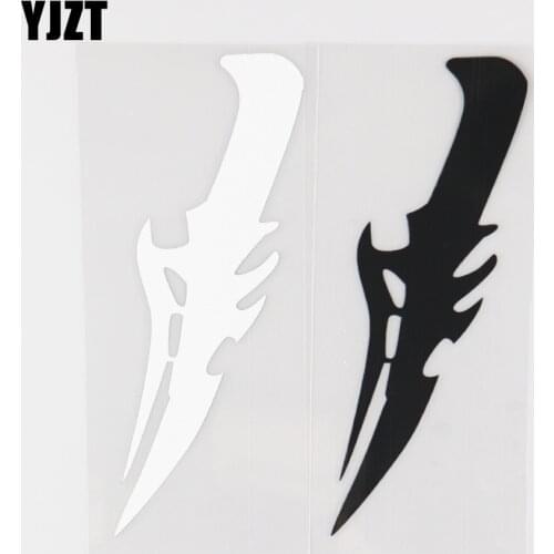 YJZT 4.2×14.6CM Ancient Weapon Sawtooth Sword Personalized Car Sticker Creative Vinyl Exquisite Decorative Pattern 20C-0050
