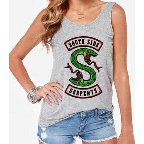 2020 New Vest Tank Tops Camisole Sleeveless Women Riverdale Southside Serpent Harajuku Snake South Side Tshirt Tops Tees Female