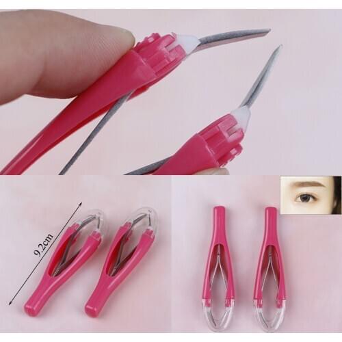 1pcs Professional Automatically Retractable Stainless Steel Slant Tip Hair Removal Eyebrow Tweezer Makeup Tool Useful Beatiful
