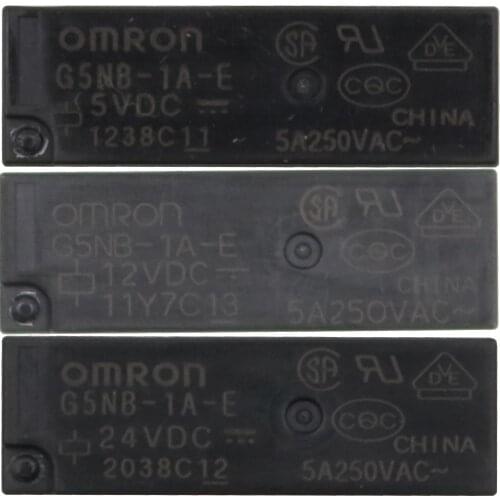 10Pcs G5NB-1A-E Relay DC 5V 12V 24V SPST NO Omron G5NB 4 Pins