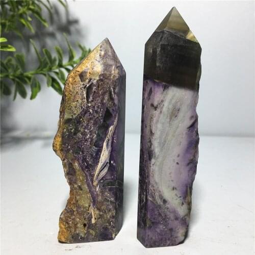 Natural Fluorite Quartz Specimens Gift Home Furnishing Wedding Prisms Stone Globe Reiki Masters Stone Obelisk Rod Column Tower