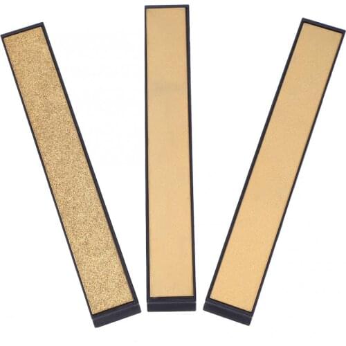 3Pcs 80/600/1000 Grit Emery Knife Sharpener Stone Titanium Plated Whetstone Edge Honing Tool