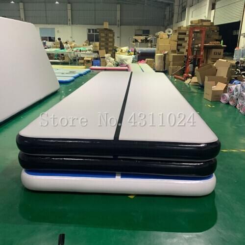 Free Shipping 20ft Inflatable Gymnastics Mattress Gym Tumble Air track Floor Tumbling Air Track mat 8 inches Thickness