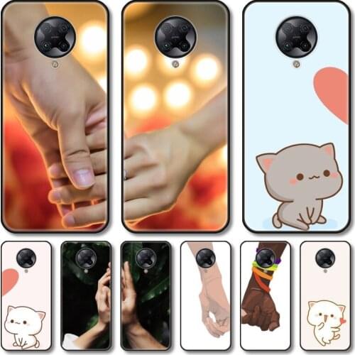Love couple Phone Case For xiaomi M2 C3 X3 F2 Lite NFC 6 5 x Poco k30 Pro Anime Black Cover Silicone Back Pretty tpu