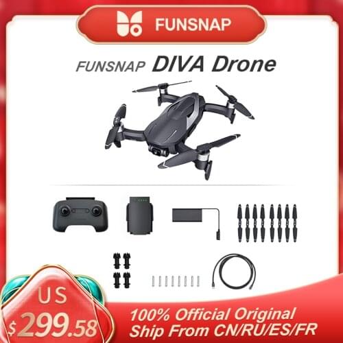 FUNSNAP DIVA RC Quadcopters 5.8G WIFI FPV 4K RTF Remote Camera HDR Video GPS 30mins Flight Time Drone Helicopter with Gimbal