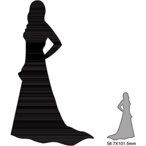 Elegant Girl Bride Metal Cutting Dies For DIY Scrapbook Cutting Die Paper Cards Embossed Decorative Craft 2021 New