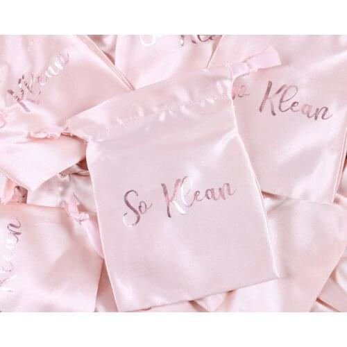 Customized Satin Drawstring Bag Bridesmaid Gift Bag Bachelorette Birthday Sleepover Bridal Shower Wedding Favor Jewelry Pouch