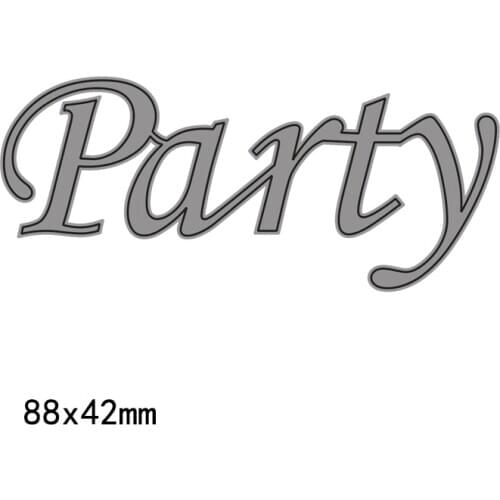 Party Metal Cutting Dies for DIY Embossing Paper Craft Creative Scrapbook English Letters Stamps Stencil Dies Template