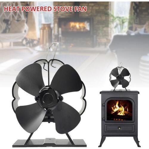 Mini 5 Blades Heat Powered Stove Fan for Wood/Log Burner/Fireplace - Eco Friendly #D0