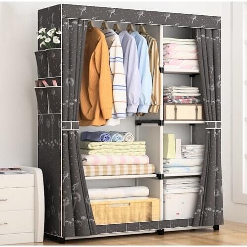 DIY Non-woven fold Portable Storage furniture When the quarter wardrobe Cabinet bedroom furniture wardrobe bedroom organ