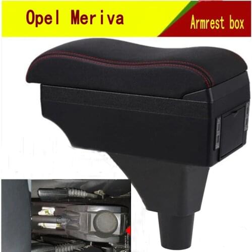 For opel meriva Armrest Box Center console central Store content box cup holder accessories parts USB Charging heighten
