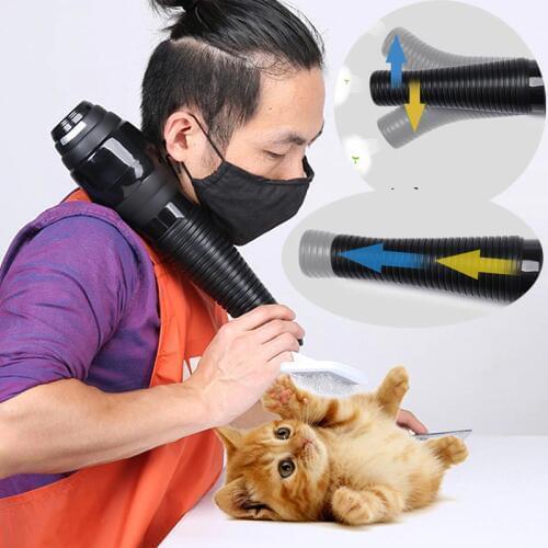 Professional Anion Thermostatic Pet Dog Cat Dryers Marcel 3 in 1 Six-speed Hair Dryer Flexible Adjustable Outlet Quick Dry