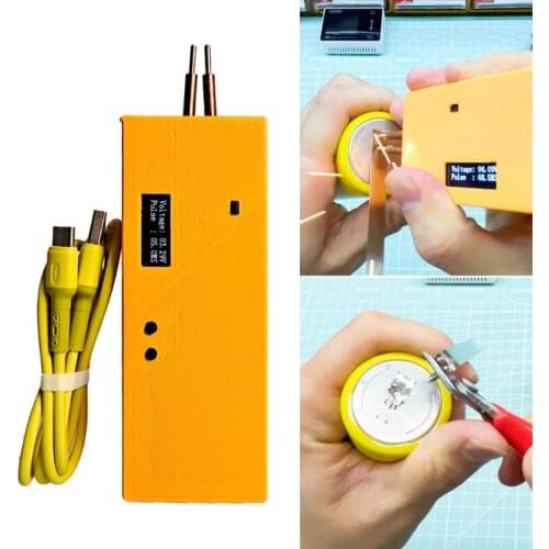 Handheld DIY Spot Welding Tool Mini Size Lithium Battery Welding Machine OLED 0.15Mm 18650 Battery Spot Welder