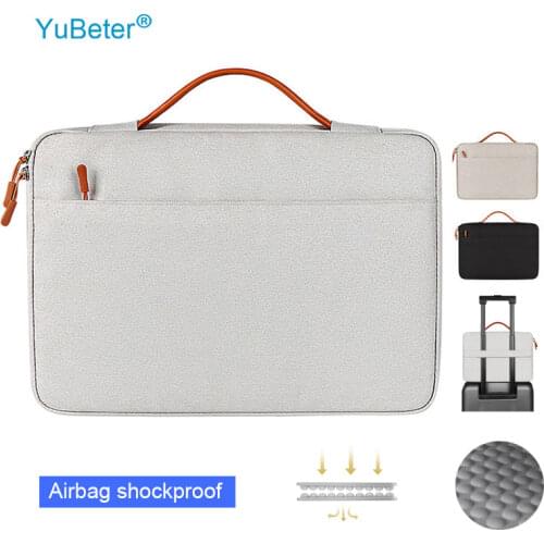 YuBeter Laptop Bag Sleeve Men Womens Briefcase Notebook Pouch for MacBook Air Pro Xiaomi Lenovo Huawei Asus Dell 13 14 15 Inch