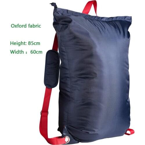 Laundry bag with Shoulder strap Pillow shape travel bag Clothing storage organizer washable for travel outdoor mountaineer Camp