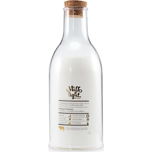 2019 USB Charging LED Bedside Lamp Milk Bottle DIY Message Night Light With Timing Function Indoor Light For Bedroom Living Room