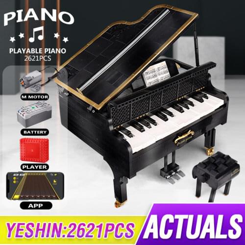High-Tech Creative Idea Series 21323 Playable Grand Piano Set Remote Control Building Blocks Bricks Toys Kids Christmas Gifts