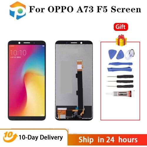 Test AAA For OPPO F5 Display LCDs Digitizer Assembly Parts Pantalla For OPPO A73 LCD Touch Screen Repair Parts 6.0Inch