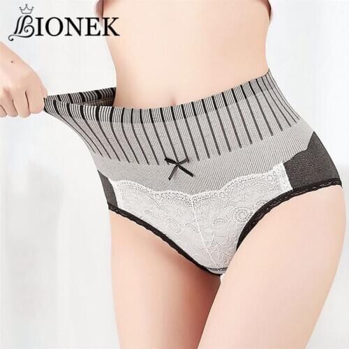 BIONEK Seamless Panties Underwear Women High Waist Brief Hip Lift Underpants Breathable Pant Sexy Lingerie M-XL Body Shaper