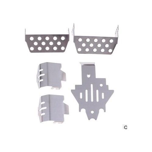 TRX4 TRX-4 T4 Stainless Steel Front Bumper Lower+ Rear Protection + Axle + Gearbox Mount Protection Skid Plate Armor