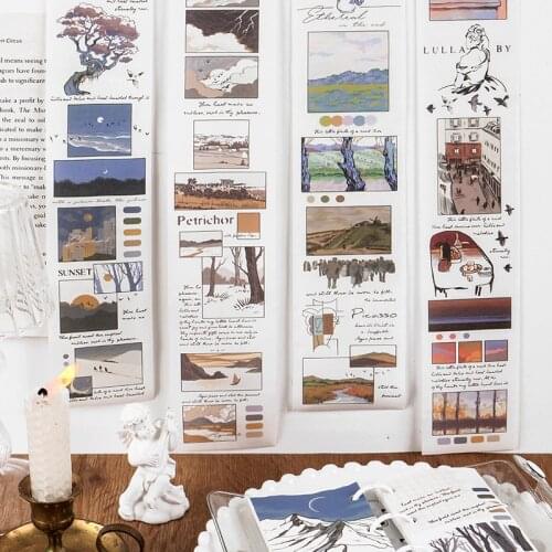 Street Conner Mountain Field Washi Tape Decorative Adhesive Tape For Diy Crafts Journals Planners