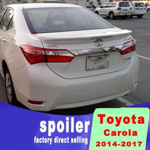 For Toyota Corolla 2014-2017 high quality ABS material big spoiler rear trunk wing rear spoiler by primer or black white color