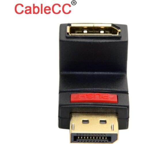 Xiwai 90 Degree Up Angled DP DisplayPort Male to Female Extension Adapter