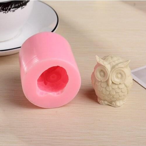 1pc 3D Owl Silicone Soap Mold Bakeware Cake Decorating Tools Mousse Chocolate Dessert Fandant Mold