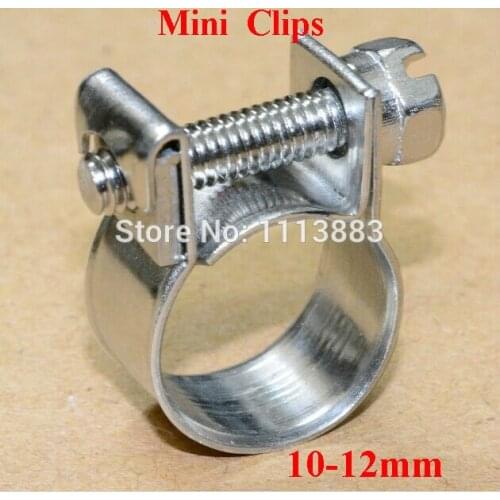 10PCS/LOT 304 Stainless Steel Mini Hose Clamps 10-12mm Can Be Used On PE Pipes