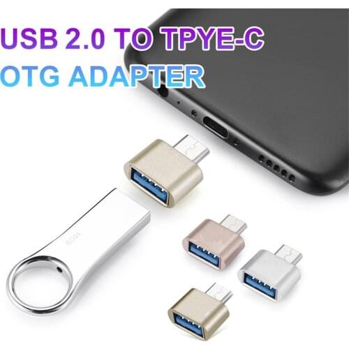 10pcs USB 2.0 to Type-C OTG Adapter Ultra-high-speed Transmission Cable Converter for Smart phones Computers Tablets
