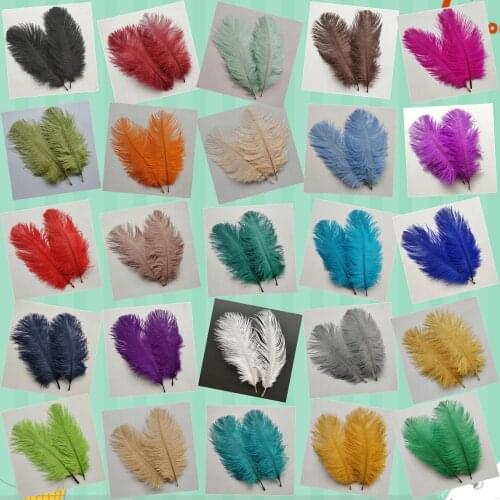 30 Color High Quality Wholesale 100pcs Beautiful 6-8 inches/15-20cm Ostrich Feather For Wedding Decoration Handmade