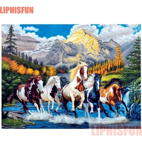 5d diy Diamond Painting Full Drill Square Resin Rhinestone Cross Stitch Diamond Embroidery Home Decor Horse