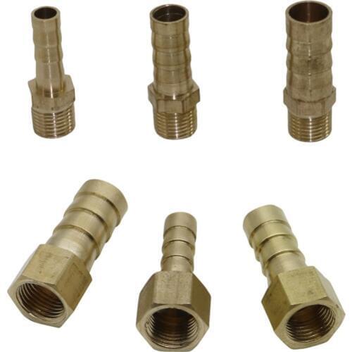 6/8/10mm Brass Pagoda Connector with 1/8" Female/Male Connector Aquarium Tube Adapter Irrigation Pipe Fittings 3 Pcs